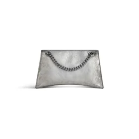 Bolsa de corrente pequena Crush com efeito sujo «Silver» 7819202AA6X8110