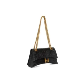 Bolsa de corrente pequena Crush com relevo de crocodilo «Preto» 716351210IX1000