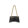 Bolsa de corrente pequena Crush com relevo de crocodilo «Preto» 716351210IX1000