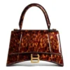 Bolsa de mão pequena Hourglass com padrão de concha de tartaruga «Castanho» 5935462AAZK2126