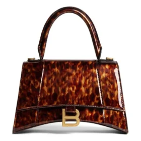 Bolsa de mão pequena Hourglass com padrão de concha de tartaruga «Castanho» 5935462AAZK2126