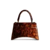 Bolsa de mão pequena Hourglass com padrão de concha de tartaruga «Castanho» 5935462AAZK2126
