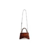 Bolsa de mão pequena Hourglass com padrão de concha de tartaruga «Castanho» 5935462AAZK2126