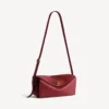 Bolsa de ombro Le 7 para mulher, tamanho médio, em rubi/moka