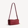 Bolsa de ombro Le 7 para mulher, tamanho médio, em rubi/moka