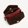Bolsa de ombro Le 7 para mulher, tamanho médio, em rubi/moka