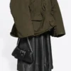 Bolsa de ombro Lindsay Small com relevo de crocodilo «Preto» 701141210C91000