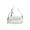 Bolsa de ombro pequena Le Cagole com efeito usado e pingentes «Branco» 7716402AA7A9000