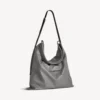 Bolsa grande tipo shopper para homem, com bolsa de proteção, para usar a tiracolo, em cinzento