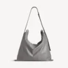 Bolsa grande tipo shopper para homem, com bolsa de proteção, para usar a tiracolo, em cinzento