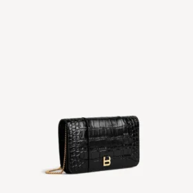 Bolsa para telemóvel feminina em forma de Hourglass, na cor preta