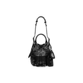 Bolsa tipo balde pequena Le Cagole «Black» 7024321VG9Y1000