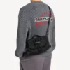 Bolsa tipo mensageiro militar para homem, pequena, em preto