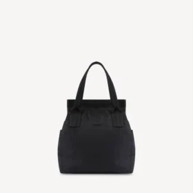 Bolsa tipo tote militar masculina, tamanho médio, em preto