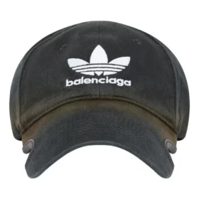 Boné com logótipo Balenciaga x adidas Trefoil «Black White» 723749410B2