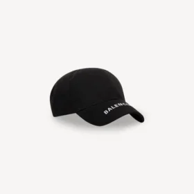 Boné com logótipo na pala, em preto