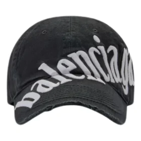 Boné de basebol com logótipo diagonal «Preto Branco» 680738410B21077