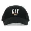 Boné de basebol em sarja de algodão com logótipo Pride bordado «Black» 670811410B21000