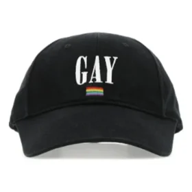 Boné de basebol em sarja de algodão com logótipo Pride bordado «Black» 670811410B21000