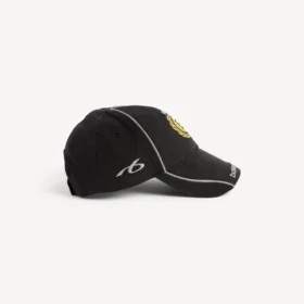 Boné masculino com emblema naval em preto