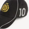 Boné masculino com emblema naval em preto