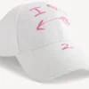 Boné masculino «i<3 u» em branco