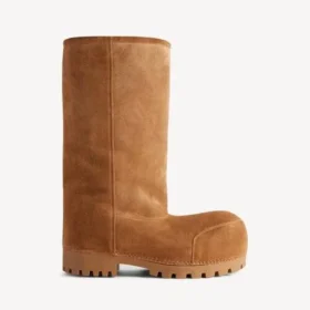 Bota alta feminina de pele «Alaska» em castanho