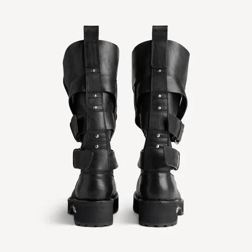 Bota alta Venom para mulher em preto Bota alta Venom para mulher em preto