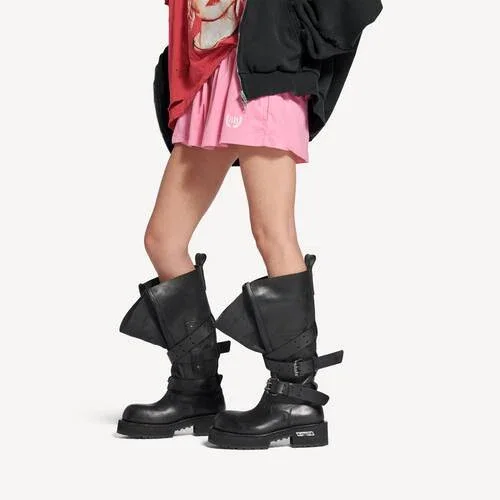Bota alta Venom para mulher em preto Bota alta Venom para mulher em preto