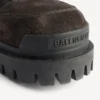 Bota baixa de combate feminina em castanho/preto