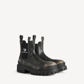 Bota Chelsea Strike para homem em preto/bege