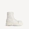 Bota de combate masculina em branco