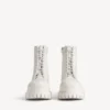 Bota de combate masculina em branco