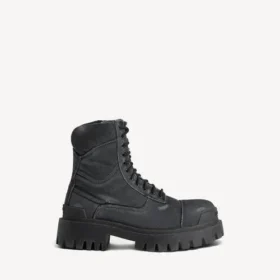 Bota de combate masculina em preto