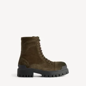 Bota masculina «Combat Strike» em verde-oliva