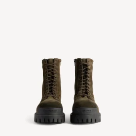Bota masculina «Combat Strike» em verde-oliva