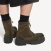 Bota masculina «Combat Strike» em verde-oliva