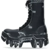 Botas com atacadores Bulldozer «Pele de bezerro com contorno preto» 672502WBEF21090