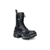 Botas com atacadores Bulldozer «Pele de bezerro com contorno preto» 672502WBEF21090