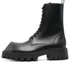 Botas com atacadores Rhino de 25 mm «Pele de bezerro lisa preta» 712638WBB501000