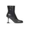Botas de cano curto femininas de 90 mm «Couro Preto» 701937WBCR01000