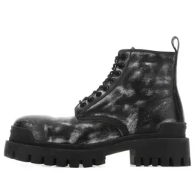 Botas de cano curto Strike «Couro Preto Desbotado» 589338WBEF19010