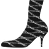 Botas de spandex com logótipo Monogram de 80 mm «Black» 549784W1P601264