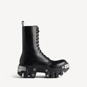 Botas masculinas com atacadores «Bulldozer» em preto