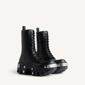 Botas masculinas com atacadores «Bulldozer» em preto