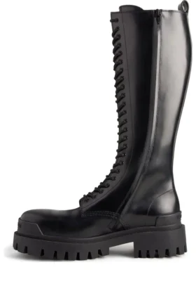 Botas Strike 20 mm «Pele de bezerro lisa preta mate» 763557WA9601000