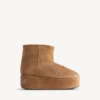 Botins de plataforma «Alaska» para mulher em castanho/branco