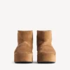 Botins de plataforma «Alaska» para mulher em castanho/branco
