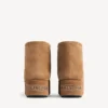 Botins de plataforma «Alaska» para mulher em castanho/branco