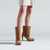 Botins Fargo para mulher em castanho
